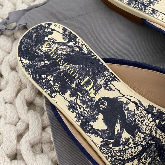 Christian Dior Toile De Jouy Canvas Slide Mule - Picture 3 of 4